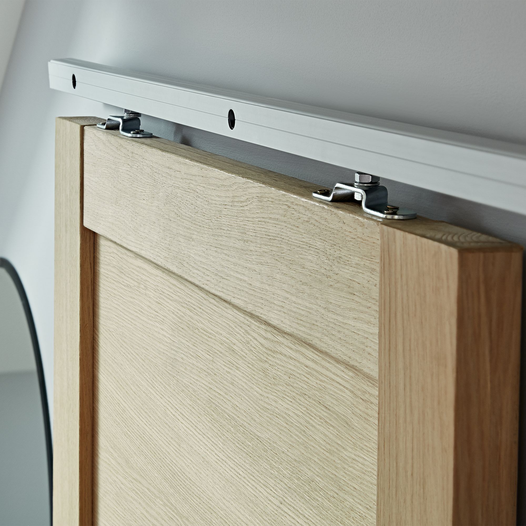 Oleni Silver Sliding door track system (L) 200cm