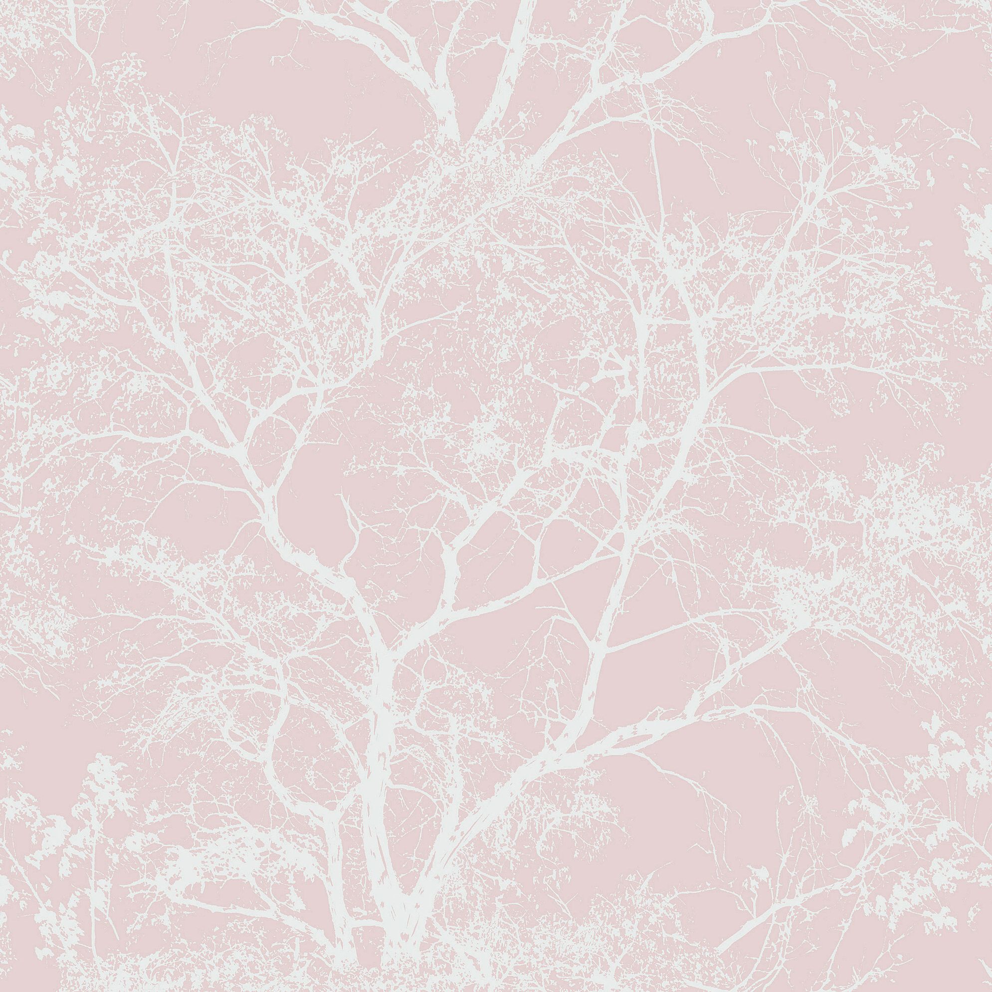 Ollerton Pink Trees Textured Wallpaper