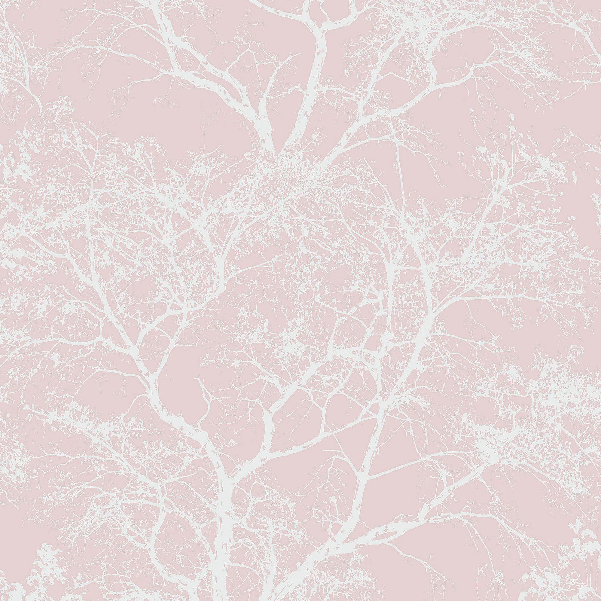 Ollerton Pink Trees Textured Wallpaper