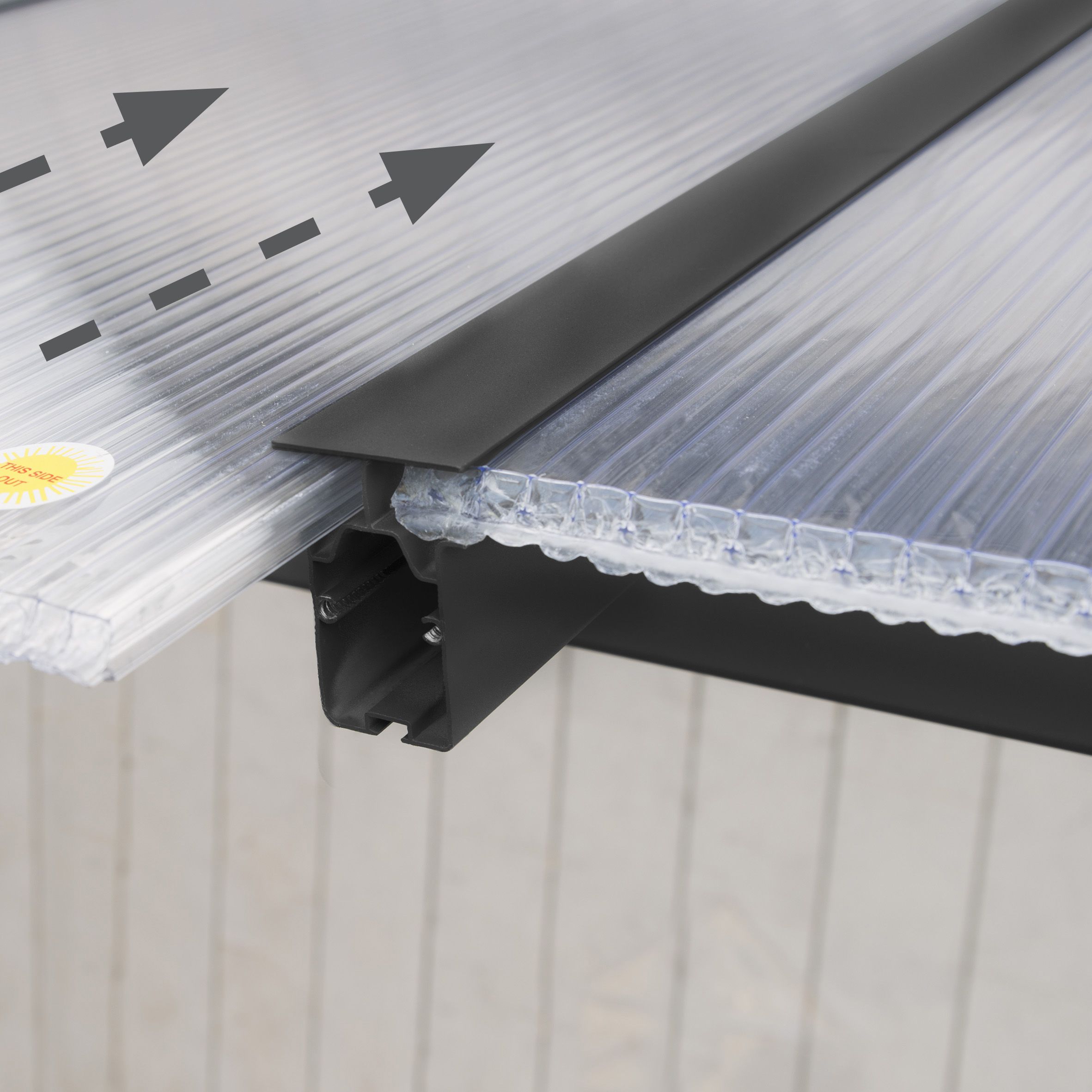Olympia Grey Patio cover (H)3050mm (W)2950mm (D)5460mm