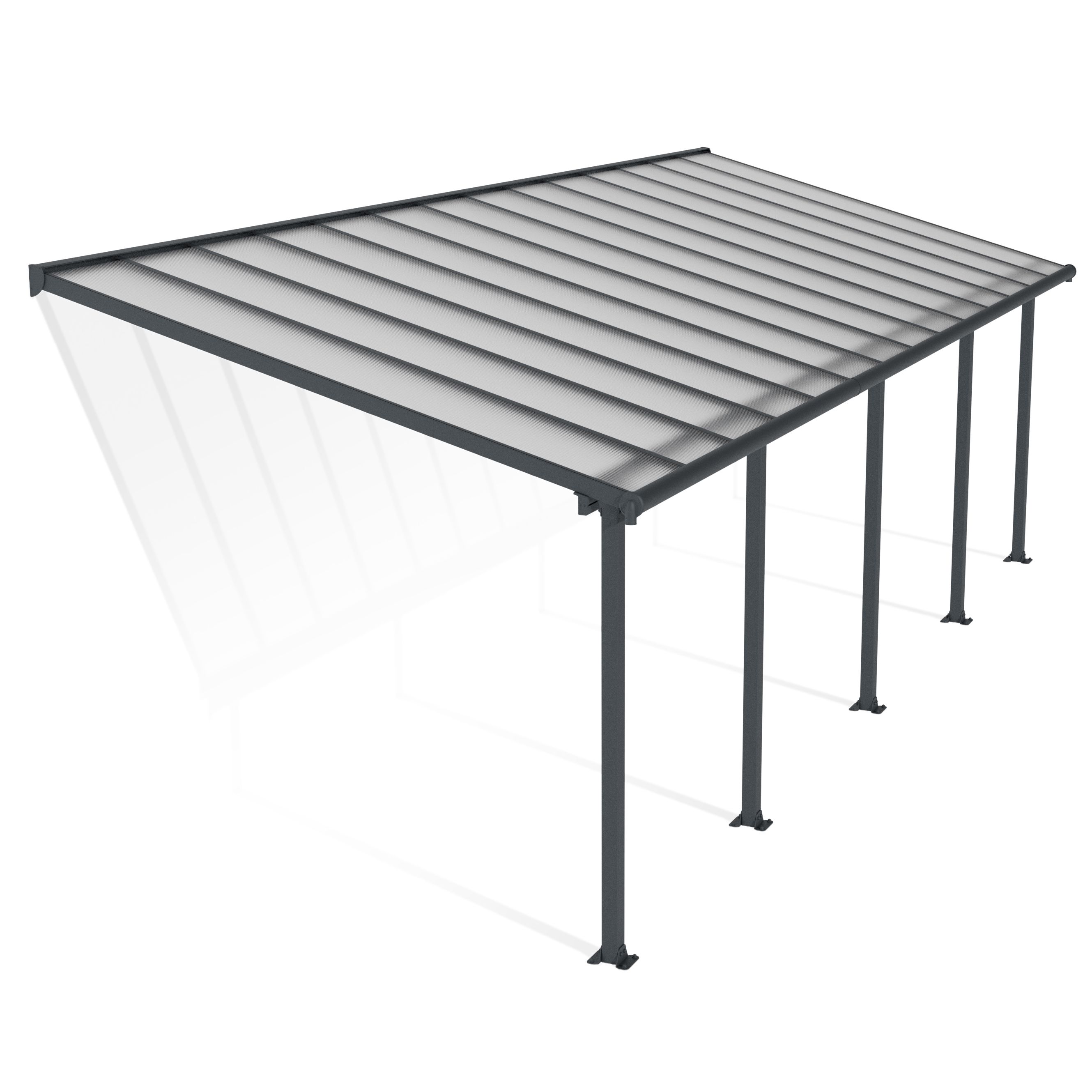 Olympia Grey Patio cover (H)3050mm (W)2950mm (D)8510mm