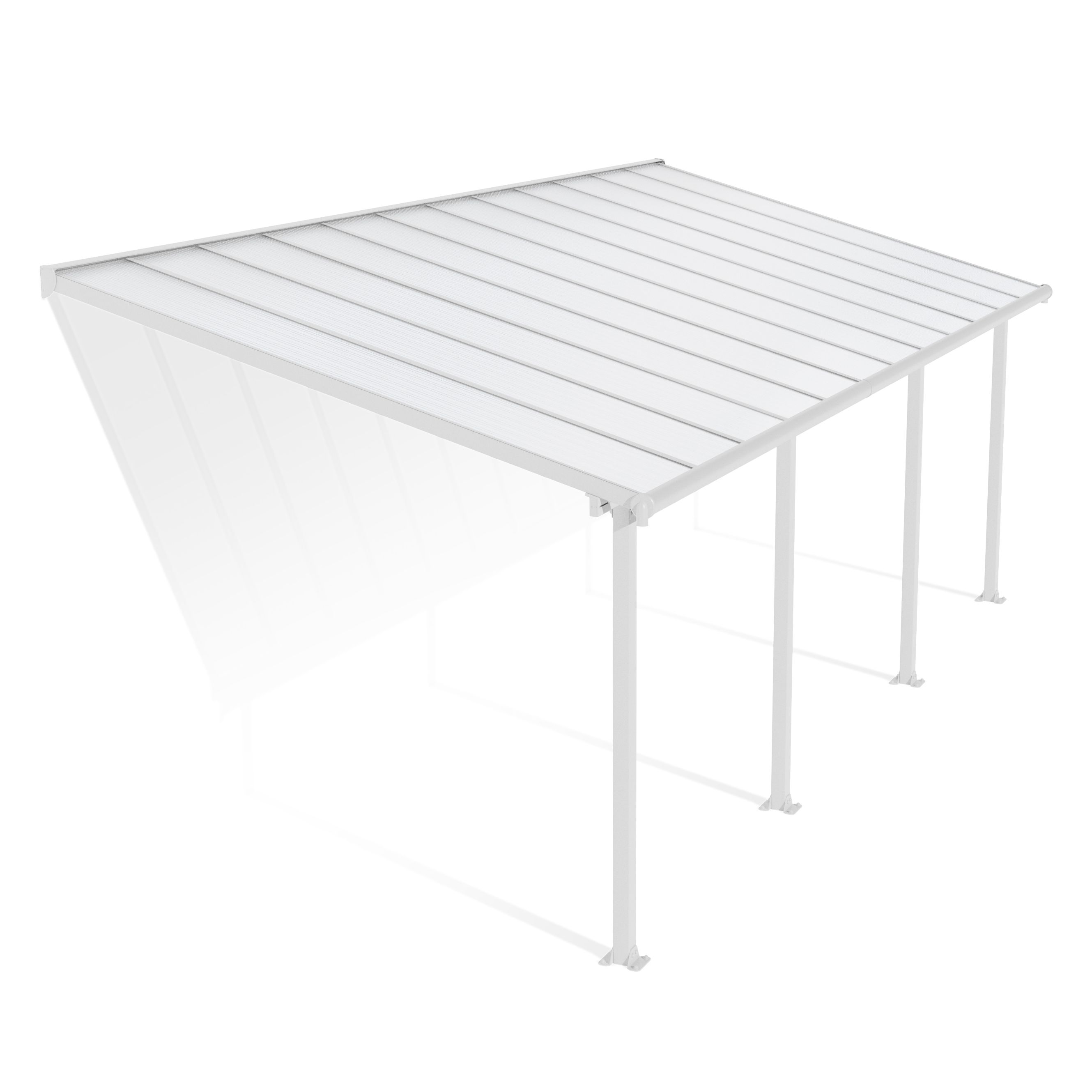 Olympia White Patio cover (H)3050mm (W)2950mm (D)7300mm