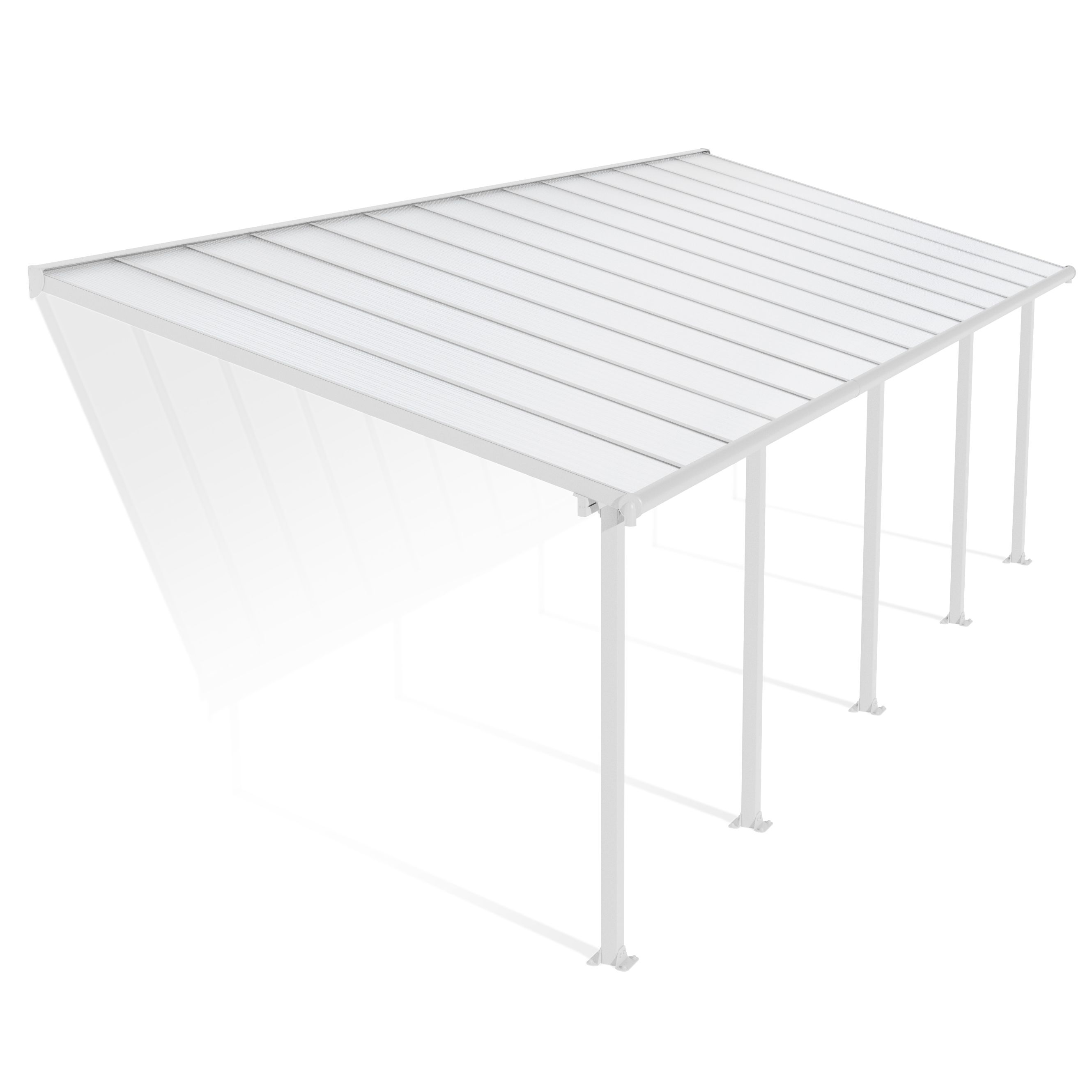 Olympia White Patio cover (H)3050mm (W)2950mm (D)8510mm