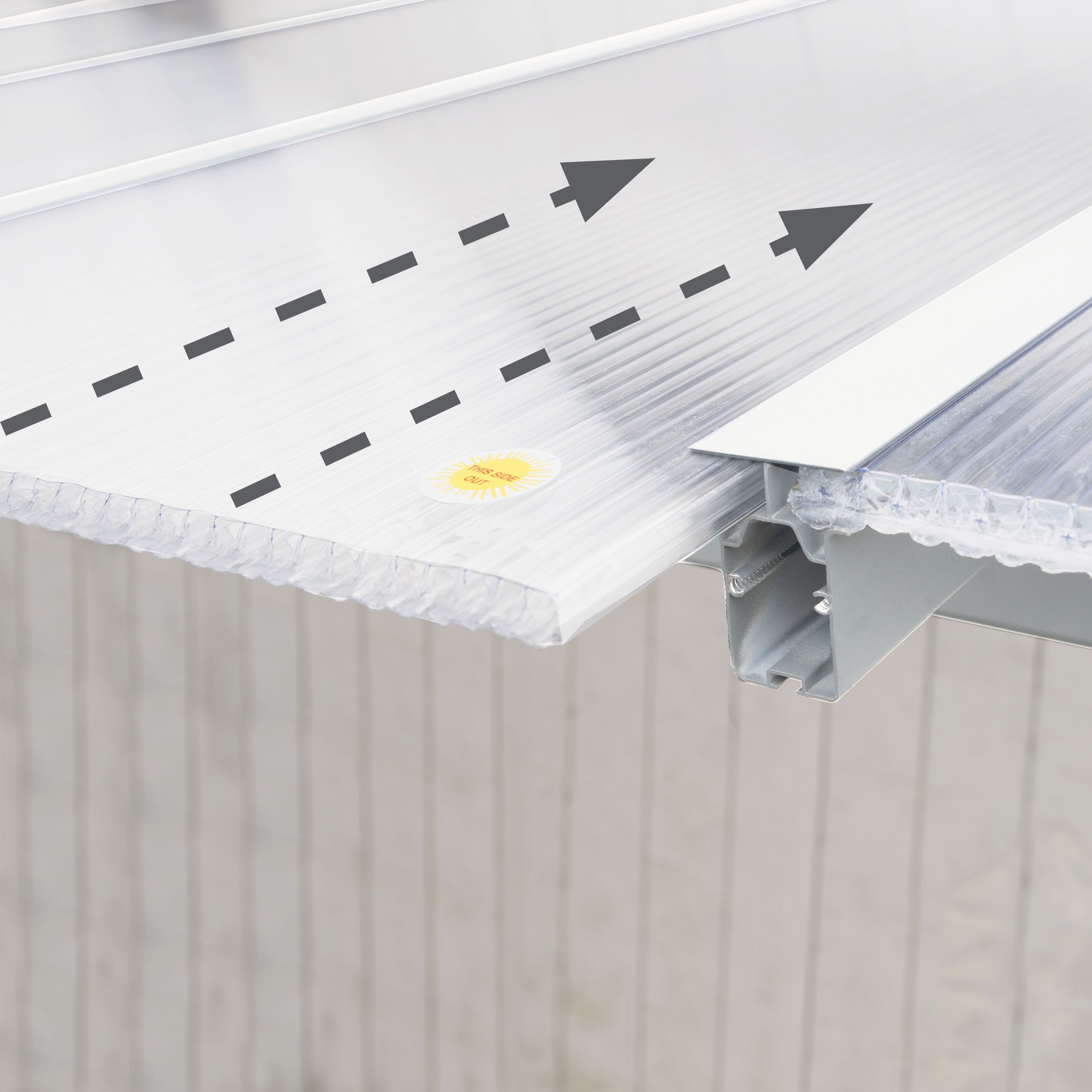 Olympia White Patio cover (H)3050mm (W)2950mm (D)8510mm