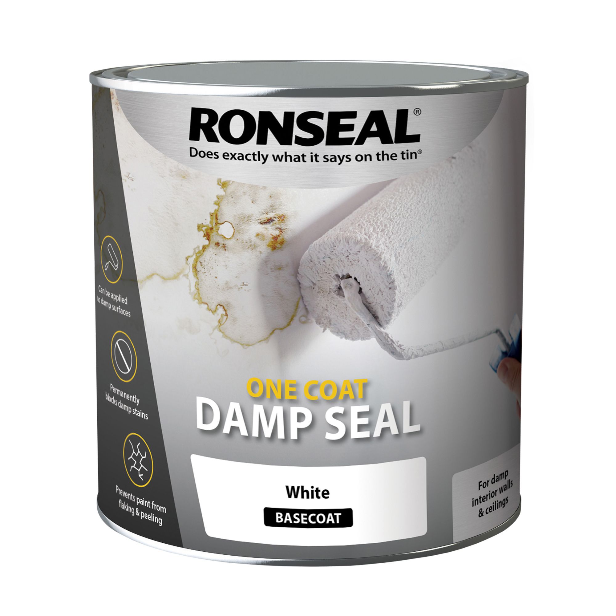 One Coat Damp Seal White Waterproofer, 2.5L Tin, 2.5L