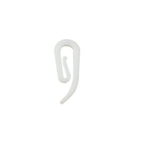 OPP Plastic White Curtain hook, (L)27mm Pack of 20