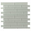 Opulence Light grey Frosted Glass Mosaic tile, (L)294mm (W)323mm