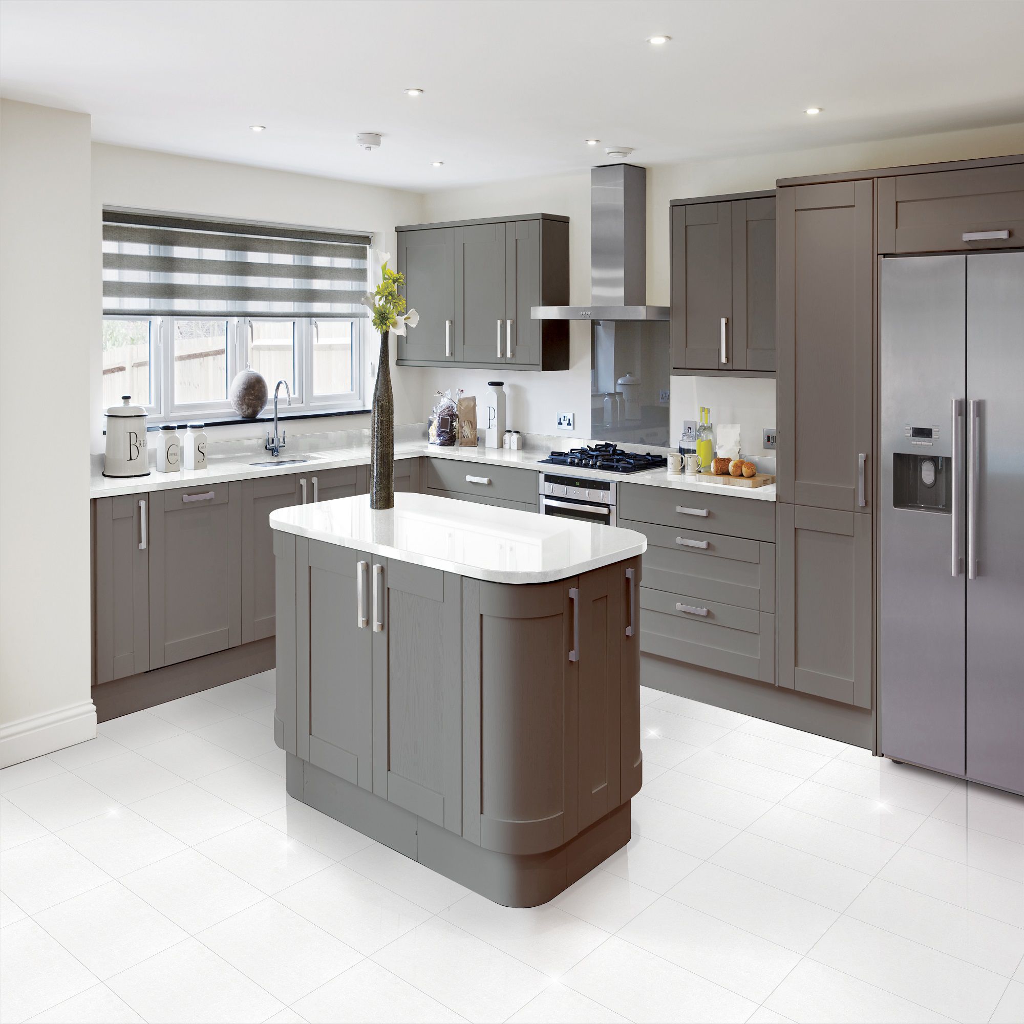 Grey gloss deals floor tiles