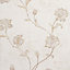 Opus Roselea Soft grey Floral trail Textured Wallpaper