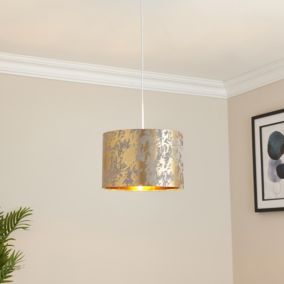 Oraco Brushed Gold effect Distressed Light shade (D)30cm