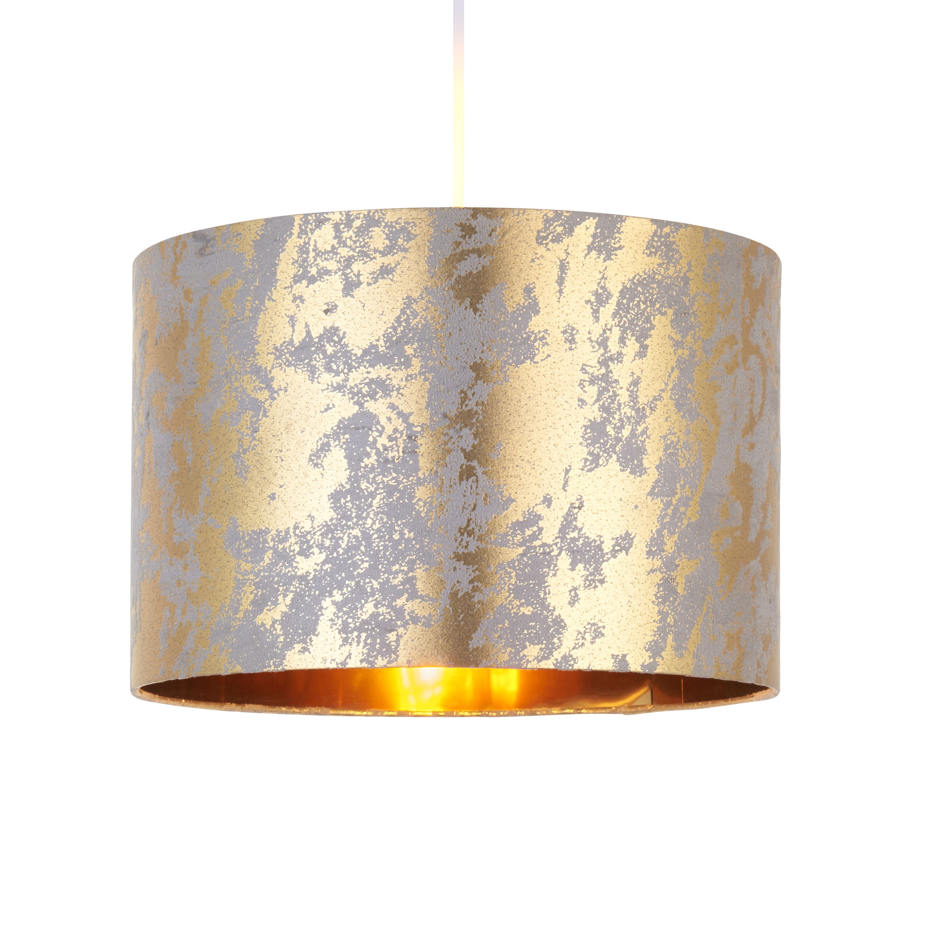 Oraco Brushed Gold effect Distressed Light shade D 30cm Tradepoint