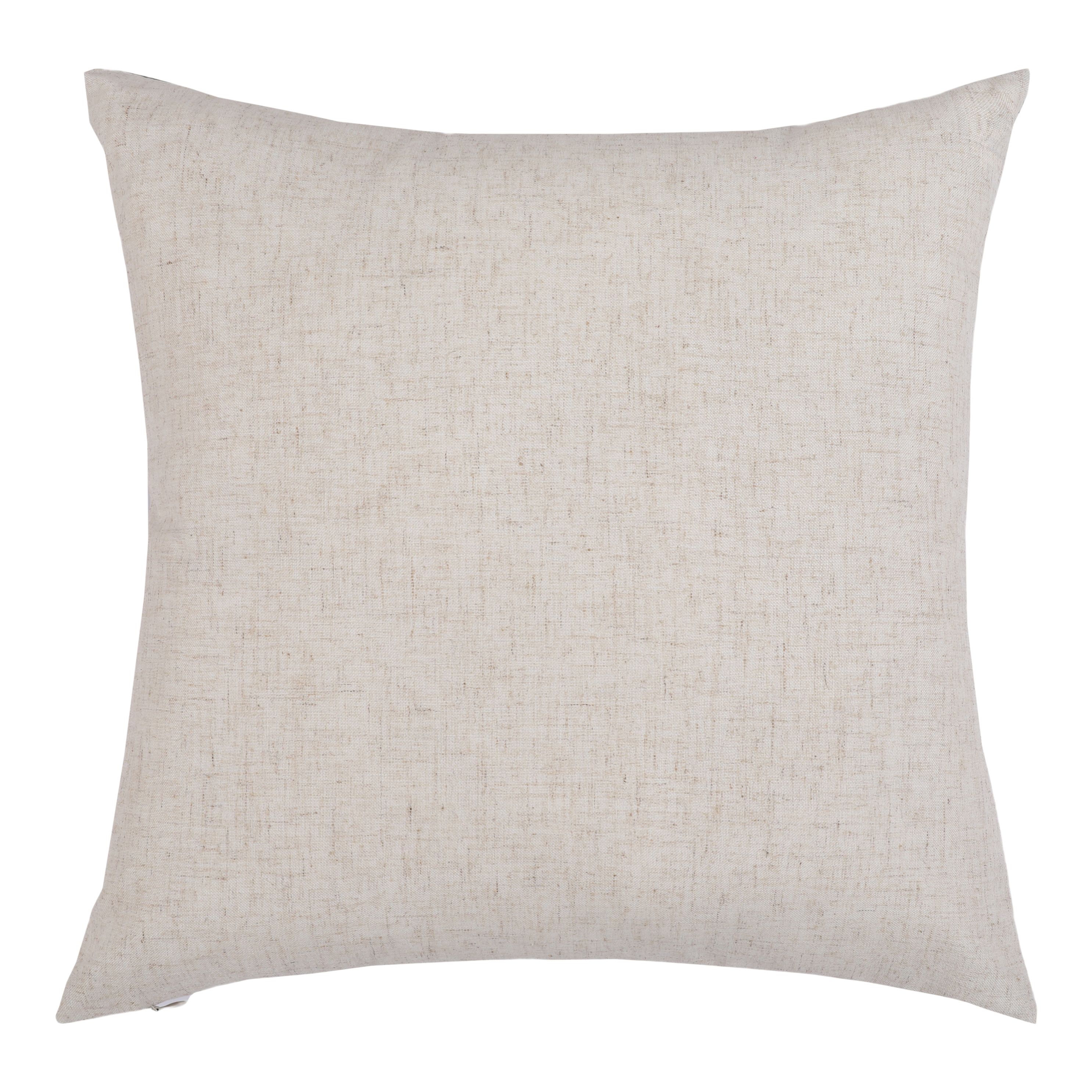 Orange & Grey Leaf Indoor Cushion (L)43cm x (W)43cm