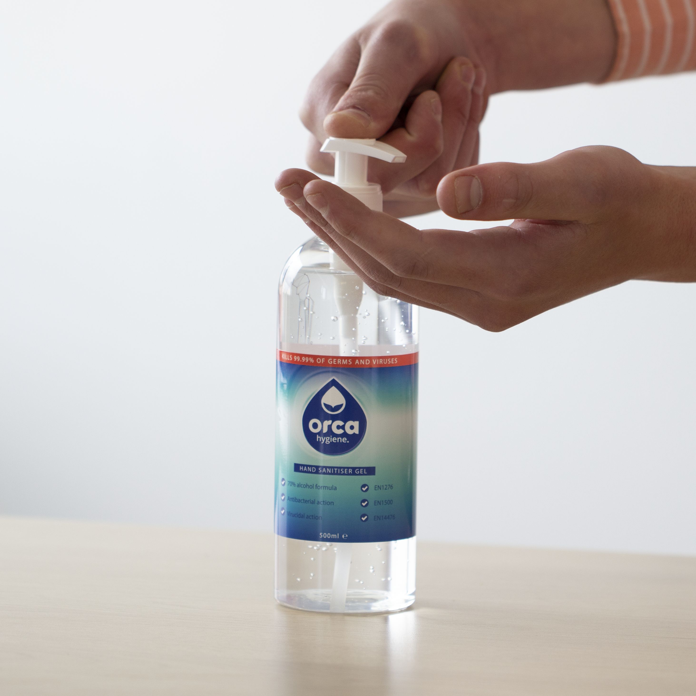 Orca Unfragranced Anti-bacterial Hand sanitiser, 500ml
