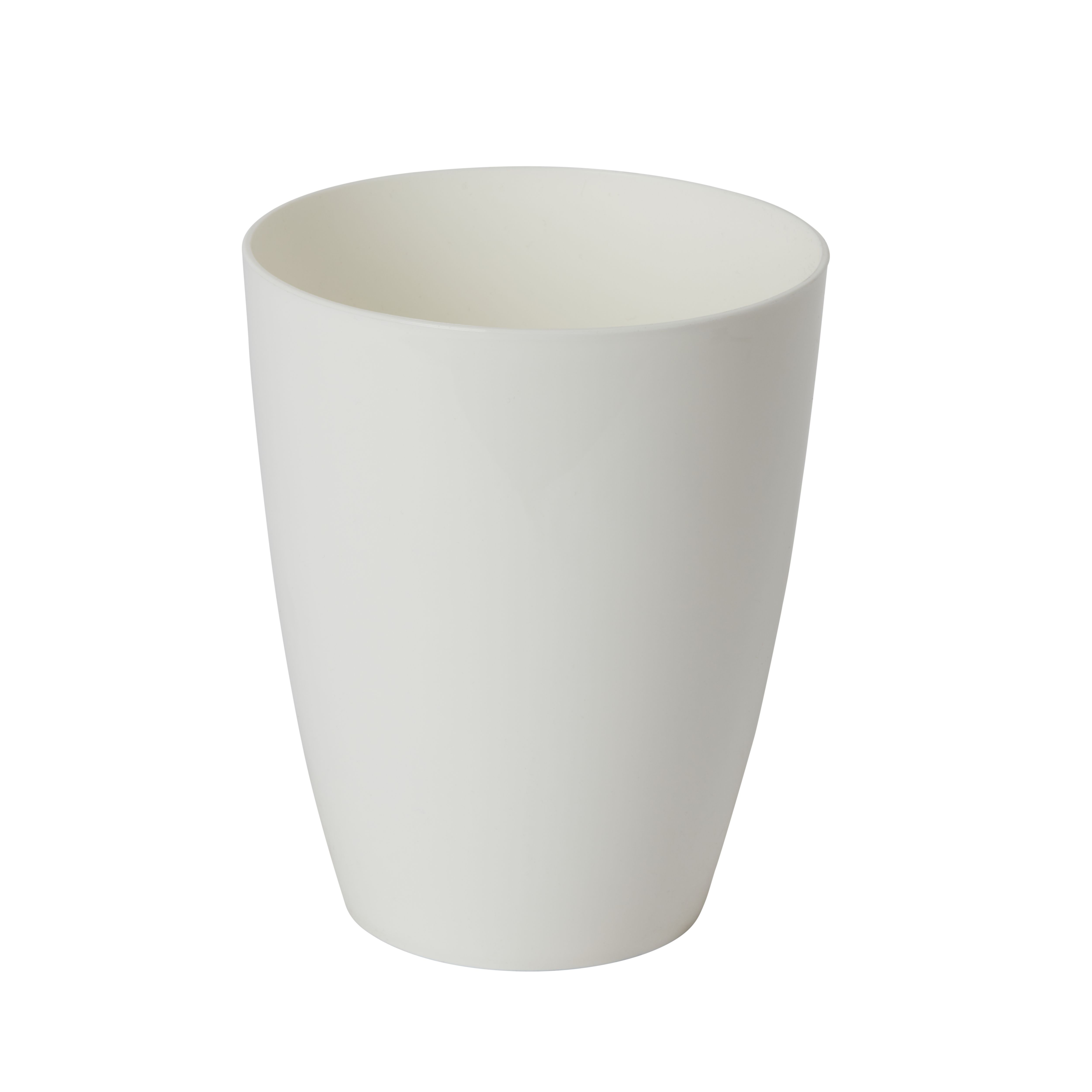 Orchid White Plastic Circular Plant pot (Dia)13.1cm