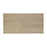 Origin Sand Gloss Linear travertine Stone effect Ceramic Tile, Pack of 8, (L)498mm (W)248mm