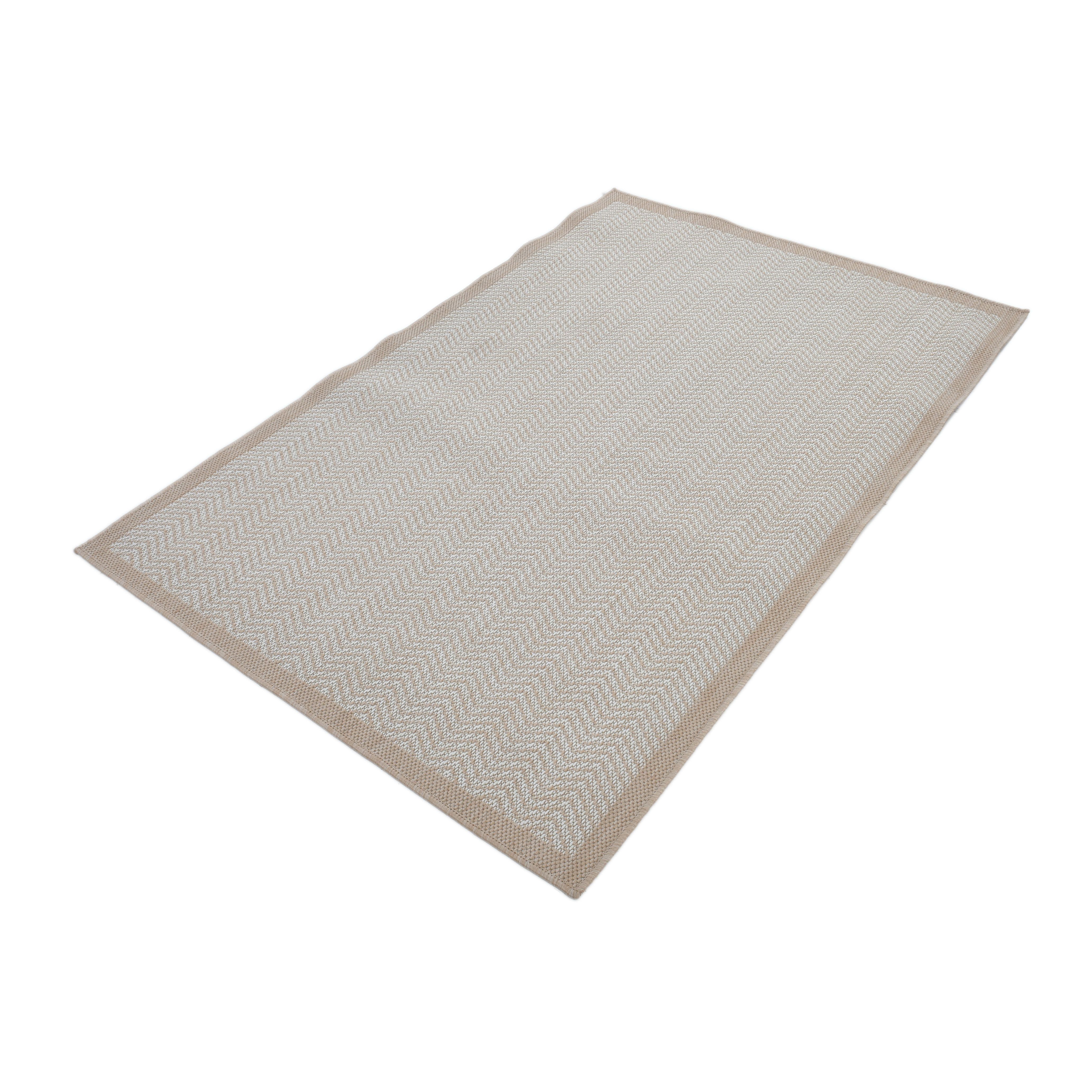 Origins Beige Herringbone Woven effect Medium Indoor & outdoor Rug, (L)100cm x (W)150cm