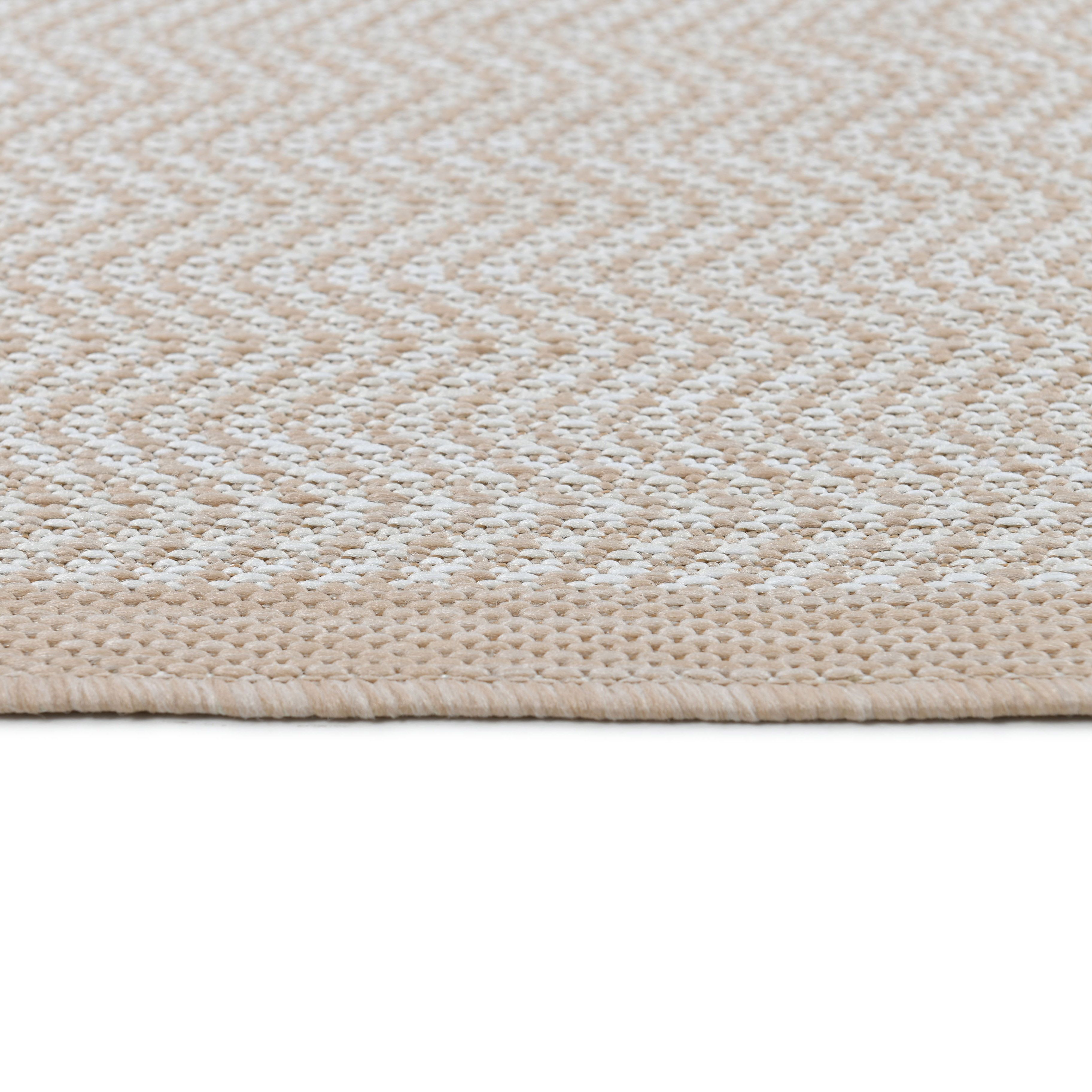 Origins Beige Herringbone Woven effect Medium Indoor & outdoor Rug, (L)100cm x (W)150cm