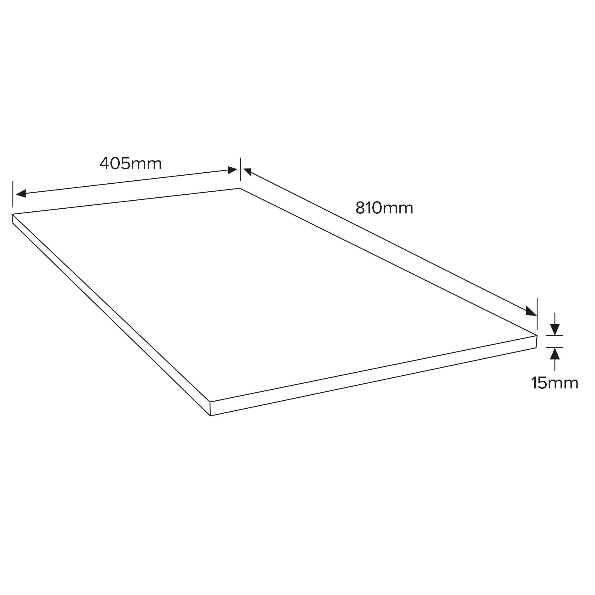 OSB 3 Board (L)0.81m (W)0.41m (T)15mm