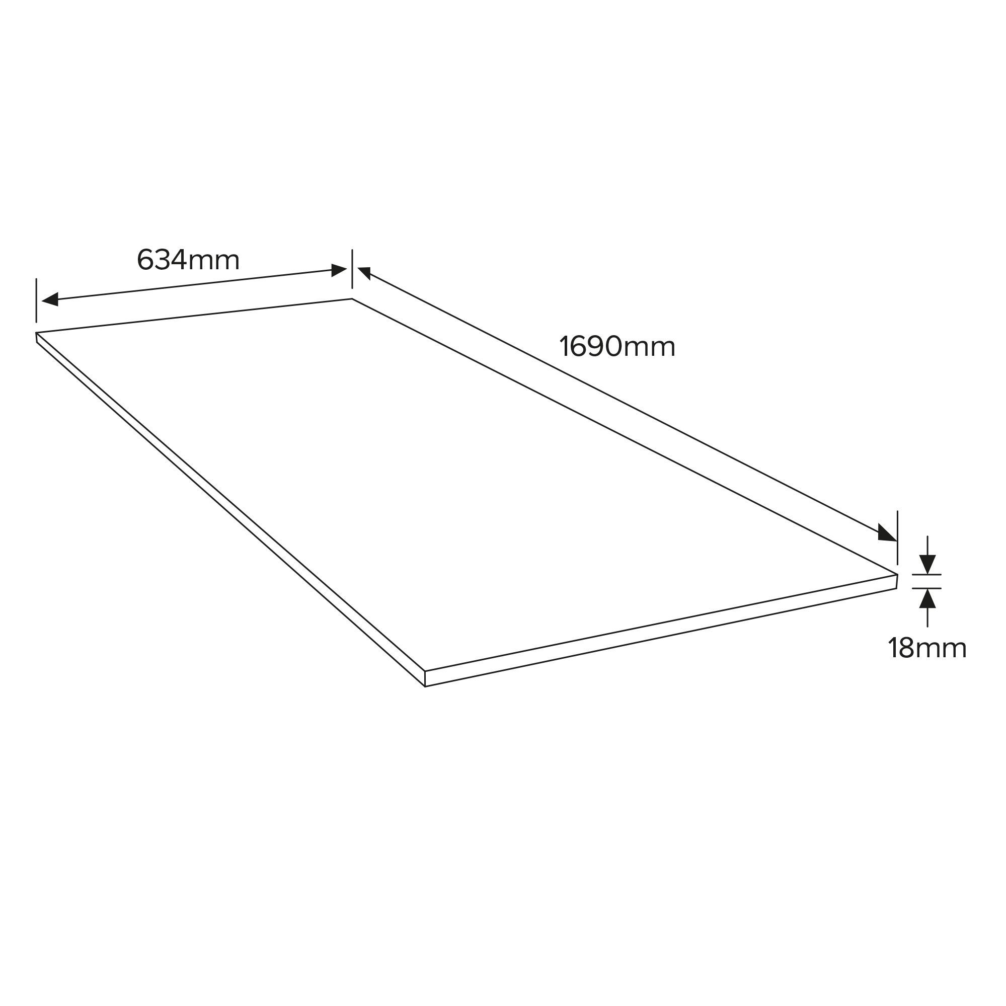 OSB 3 Floorboard (L)1.69m (W)634mm (T)18mm