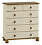 Oslo Cream Pine 6 Drawer 2 over 4 Chest of drawers (H)901mm (W)823mm (D)383mm