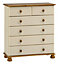 Oslo Cream Pine 6 Drawer Chest of drawers (H)901mm (W)823mm (D)383mm
