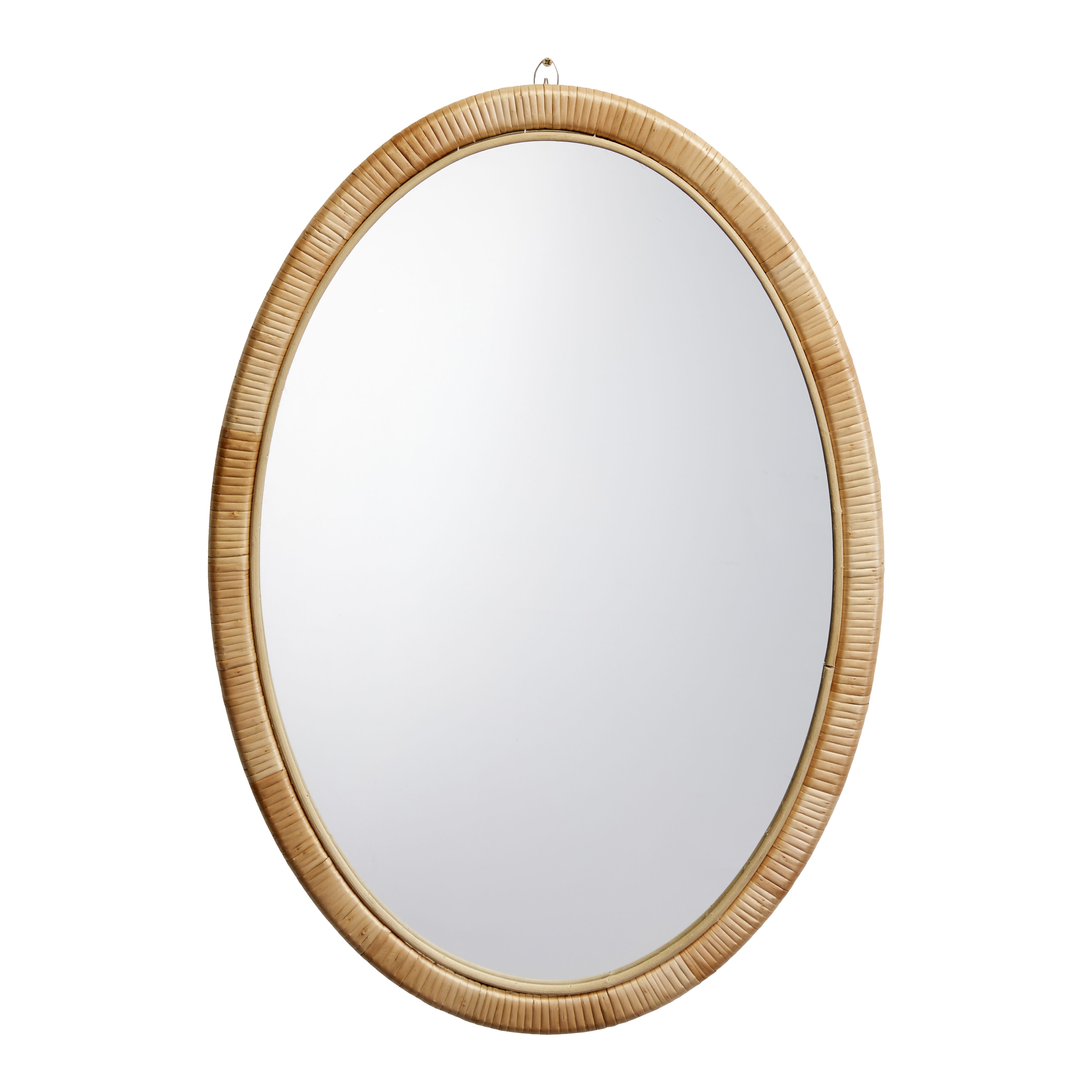Oval Wall-mounted Framed mirror, (H)50cm