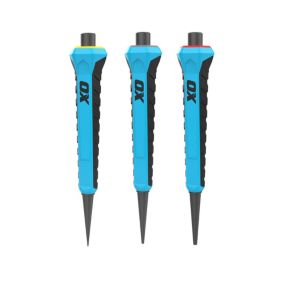 OX Pro 3 piece Nail punch set