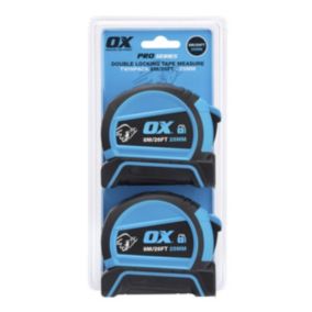 OX Tape measure 8m, Pack of 2