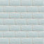 Padstow Sky blue Gloss Plain Ceramic Tile, Pack of 44, (L)150mm (W)75mm