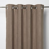 Pahea Brown Chenille Blackout Eyelet Curtain (W)167cm (L)183cm, Single