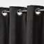 Pahea Dark grey Chenille Blackout Eyelet Curtain (W)117cm (L)137cm, Single