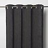 Pahea Dark grey Chenille Unlined Eyelet Curtain (W)117cm (L)137cm, Single