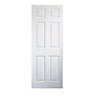 Painted 6 panel Broadland Patterned White Internal Door, (H)1981mm (W)686mm (T)35mm