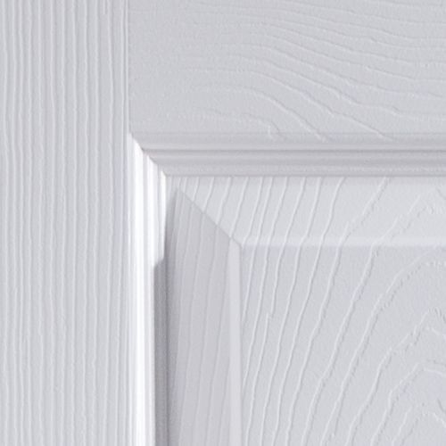 Painted 6 Panel Unglazed White Woodgrain Effect Internal Door, (H ...