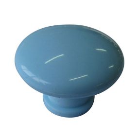 Pale blue Plastic Round Cabinet Knob (Dia)40mm