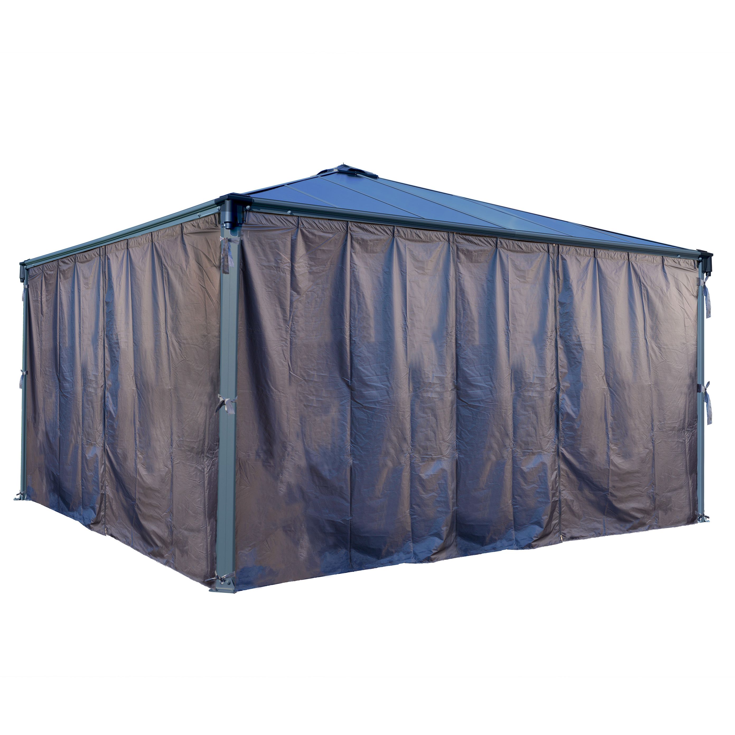 Palram - Canopia 4K Series Grey Polyester (PES) Gazebo curtain, Pack of 4 (L)2170mm (W)4360mm