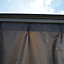 Palram - Canopia 4K Series Grey Polyester (PES) Gazebo curtain, Pack of 4 (L)2170mm (W)4360mm