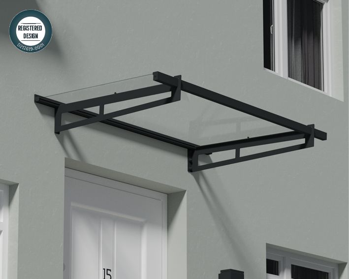 Palram - Canopia Bremen Door canopy, (H)187mm (W)1500mm (D)935mm