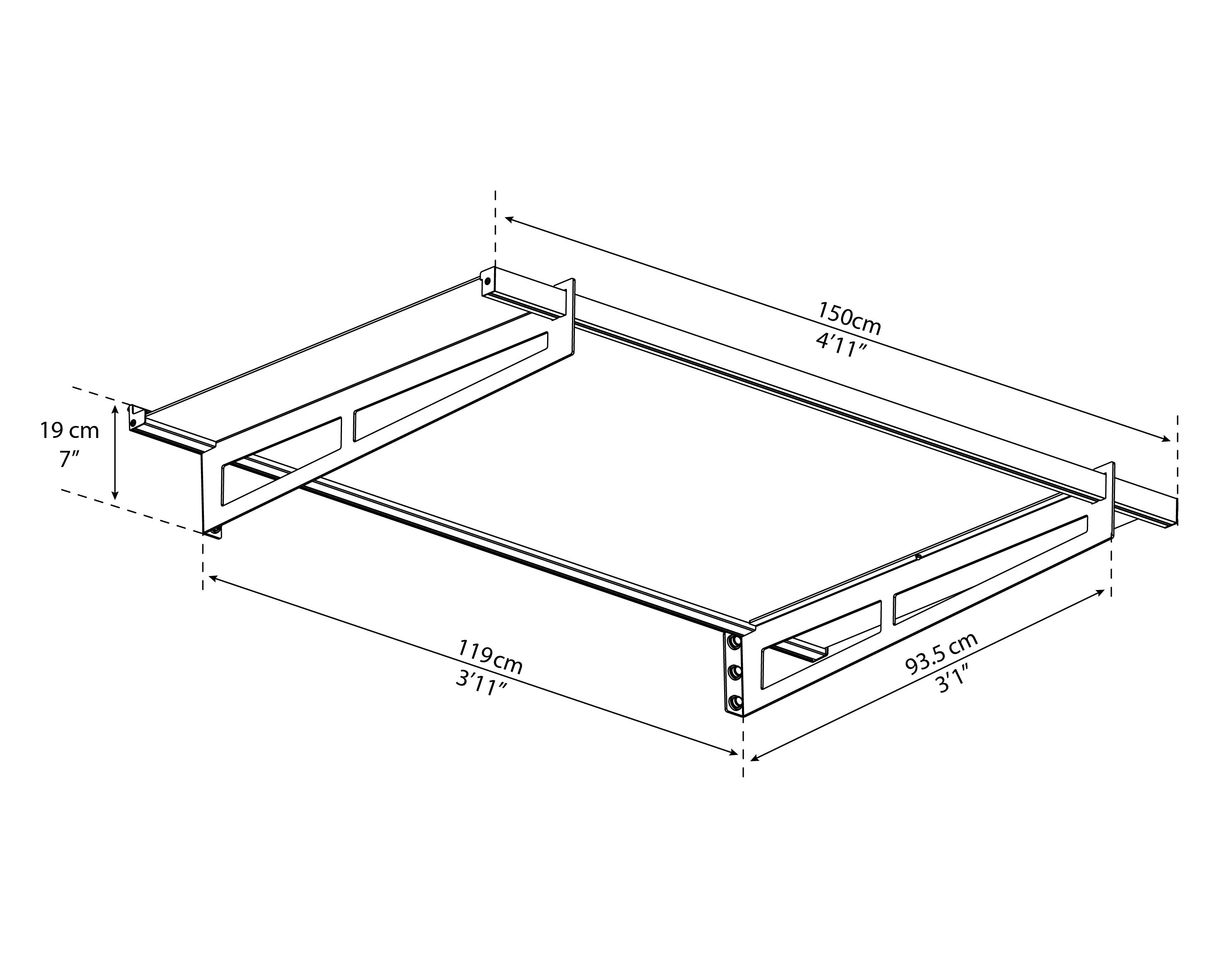 Palram - Canopia Bremen Door canopy, (H)187mm (W)1500mm (D)935mm