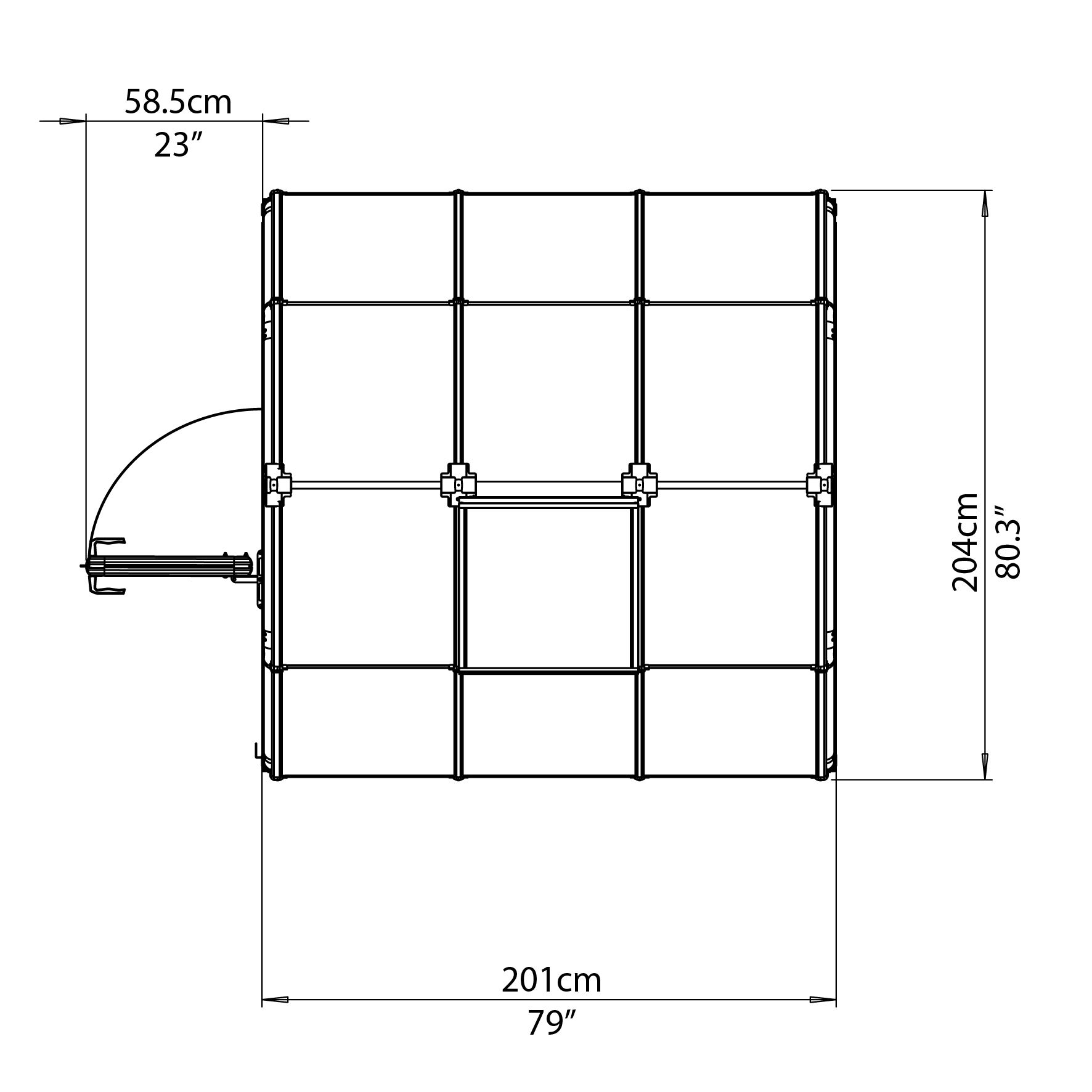 Palram - Canopia Eco Grow Green 6x6 Greenhouse