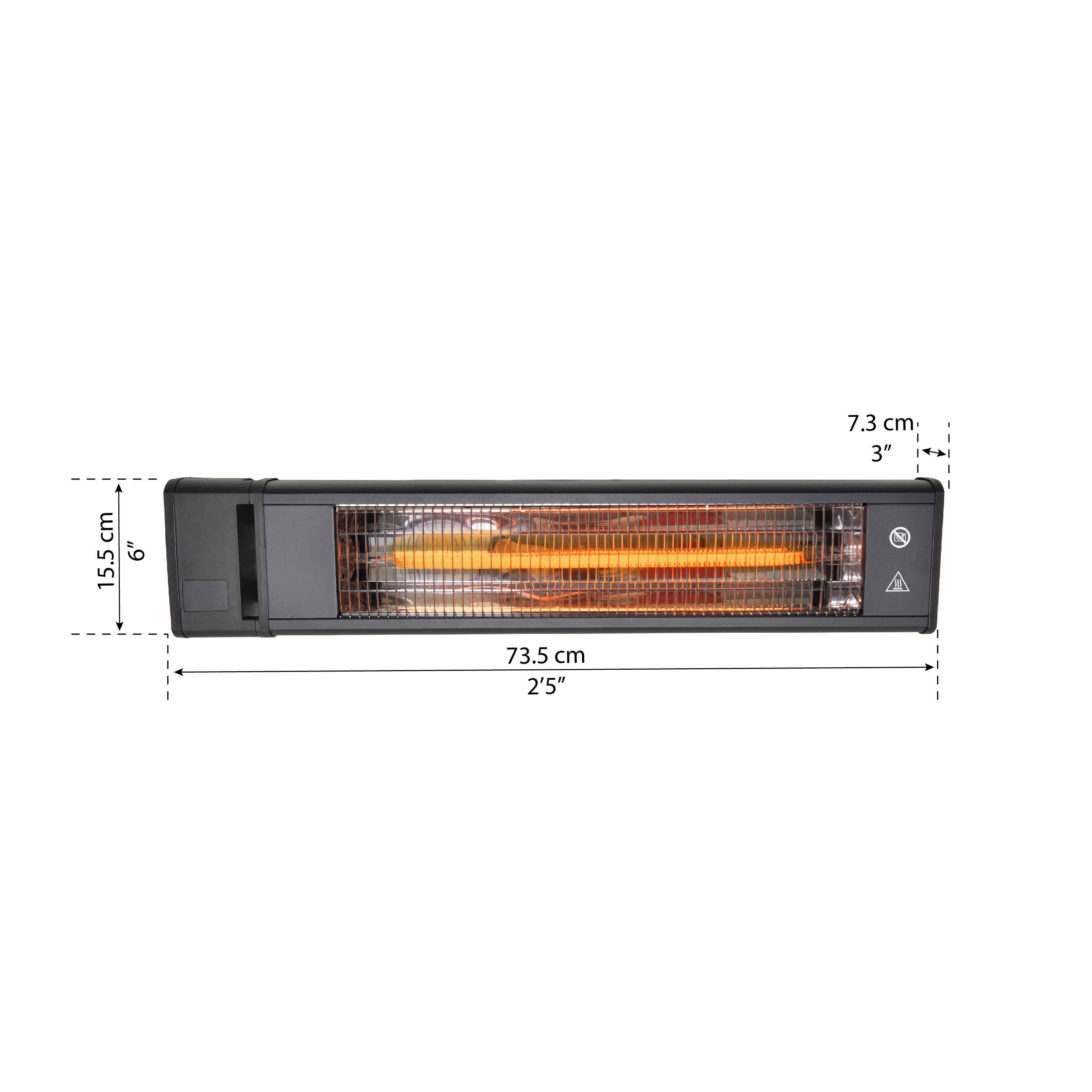 Palram - Canopia Electric Black Carbon fibre Heater