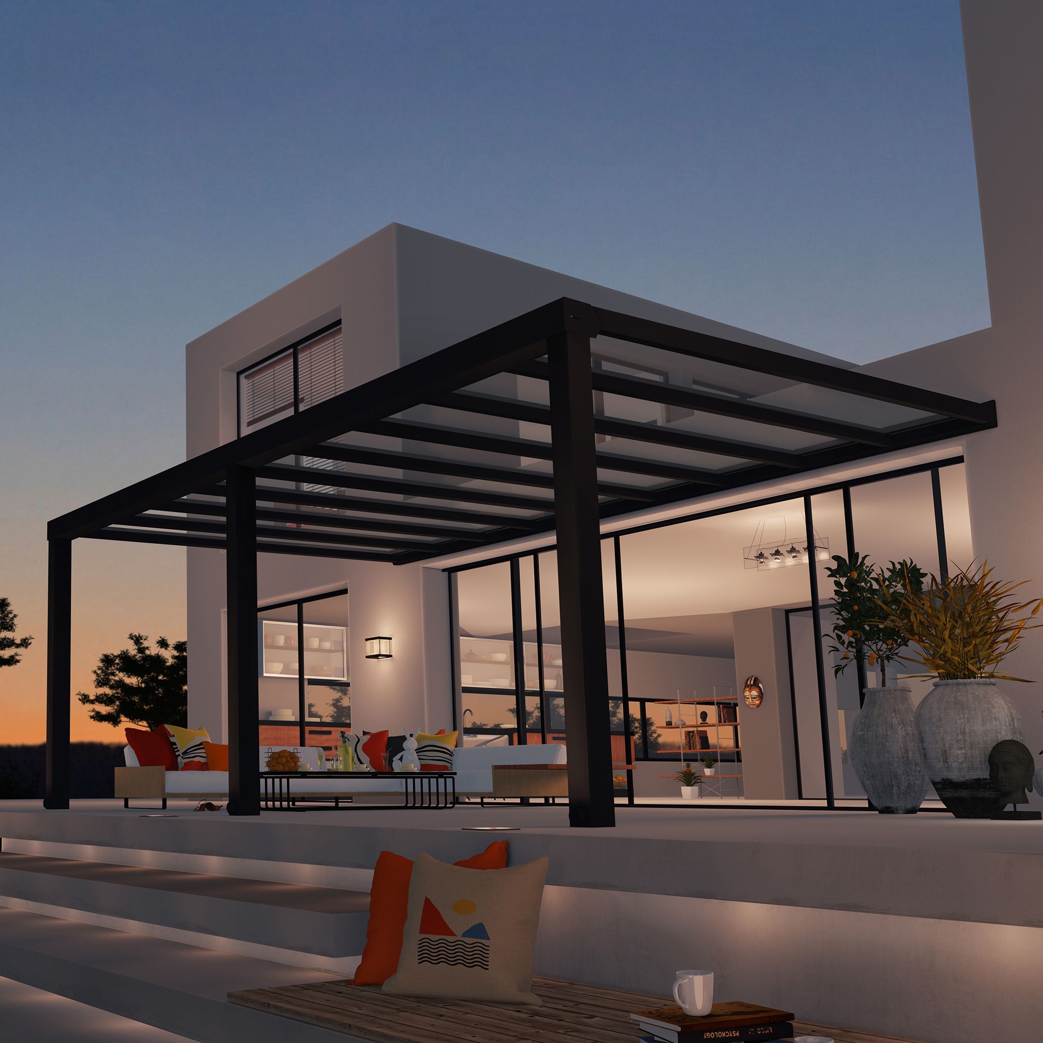 Palram - Canopia Grey Patio cover (H)3400mm (W)5900mm
