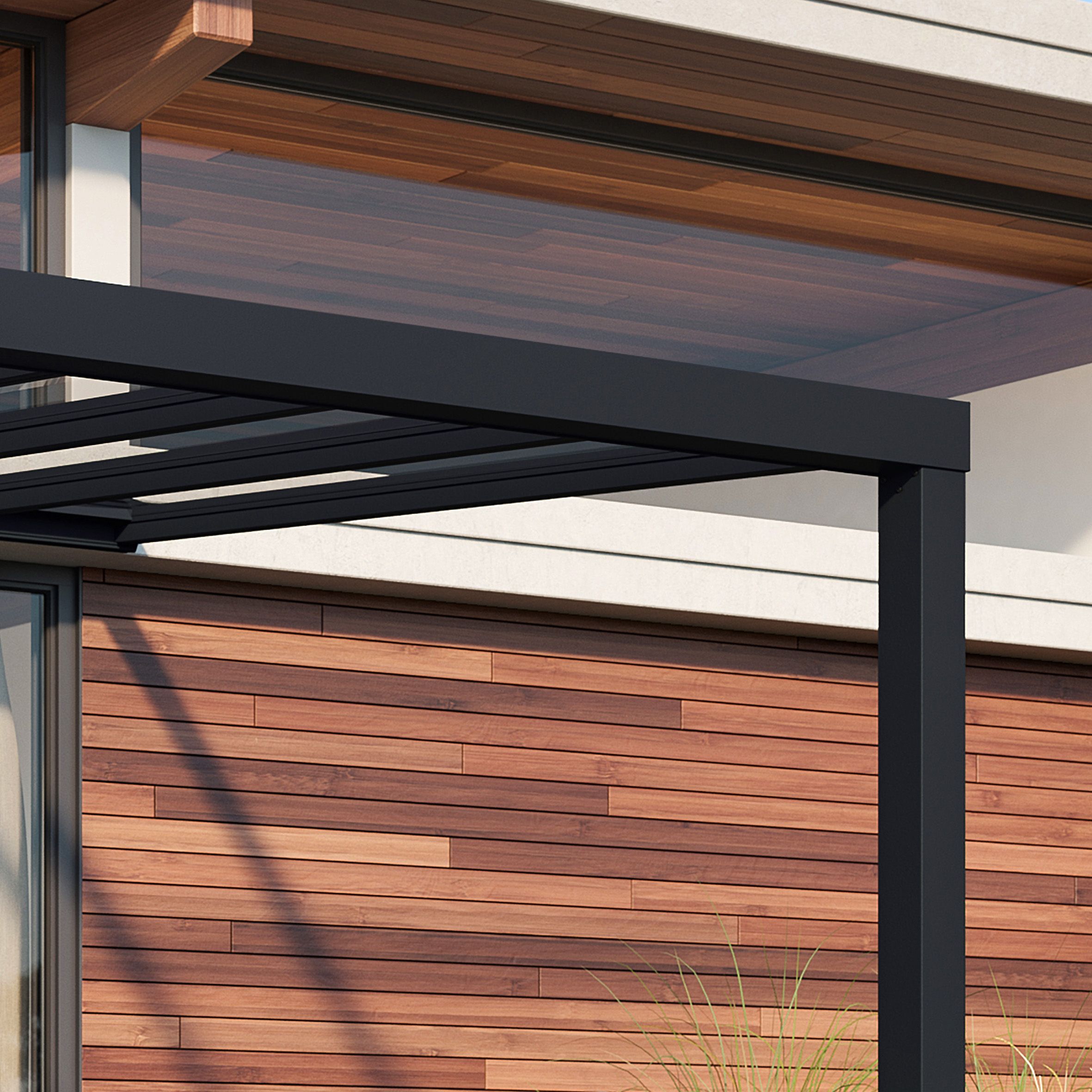 Palram - Canopia Grey Patio cover (H)3400mm (W)6600mm