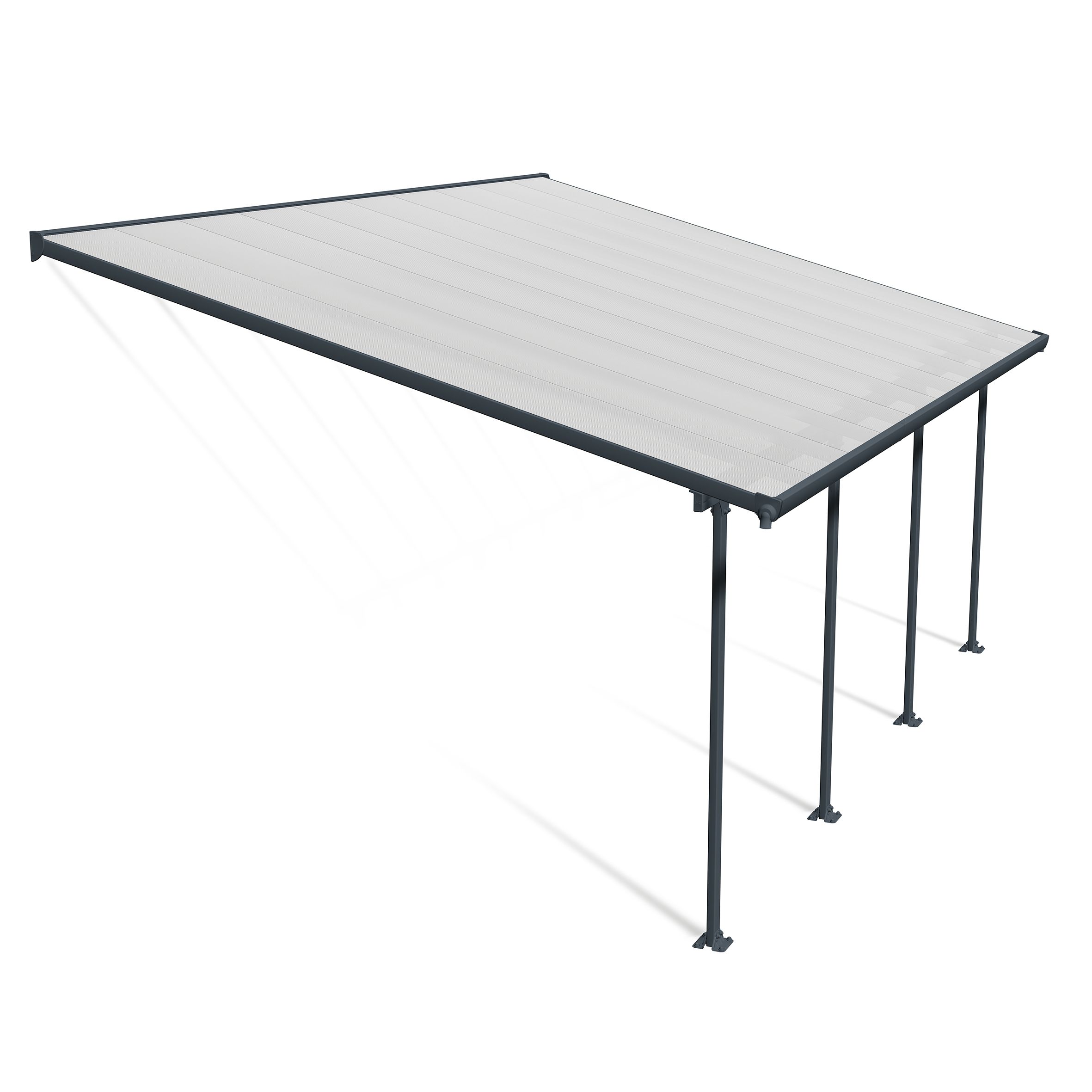 Palram - Canopia Grey Patio cover (H)4000mm (W)6060mm