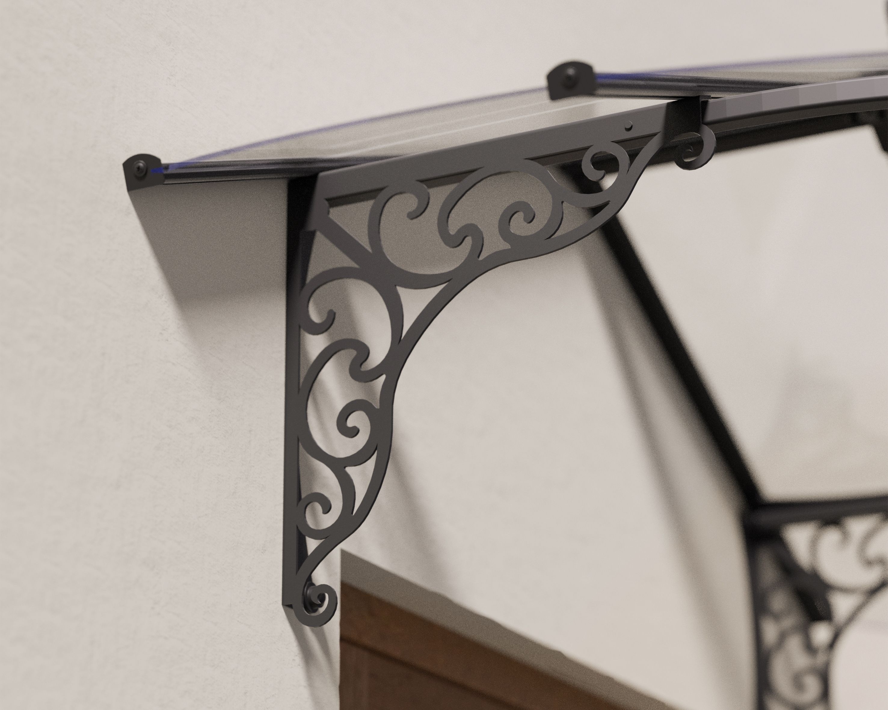 Palram - Canopia Iris Door canopy, (H)799mm (W)1749mm (D)125mm