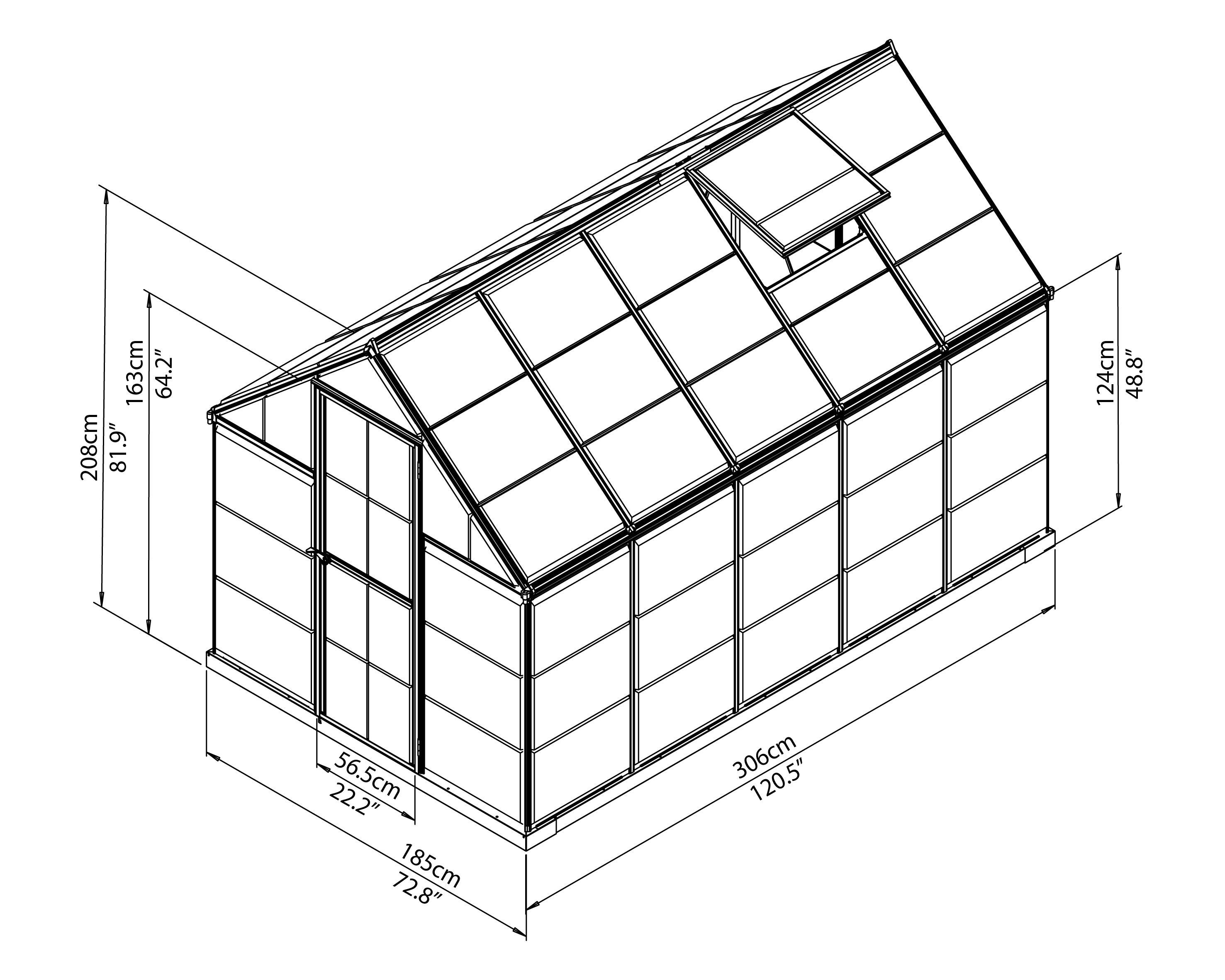 Palram - Canopia Mythos Silver 6x10 Greenhouse