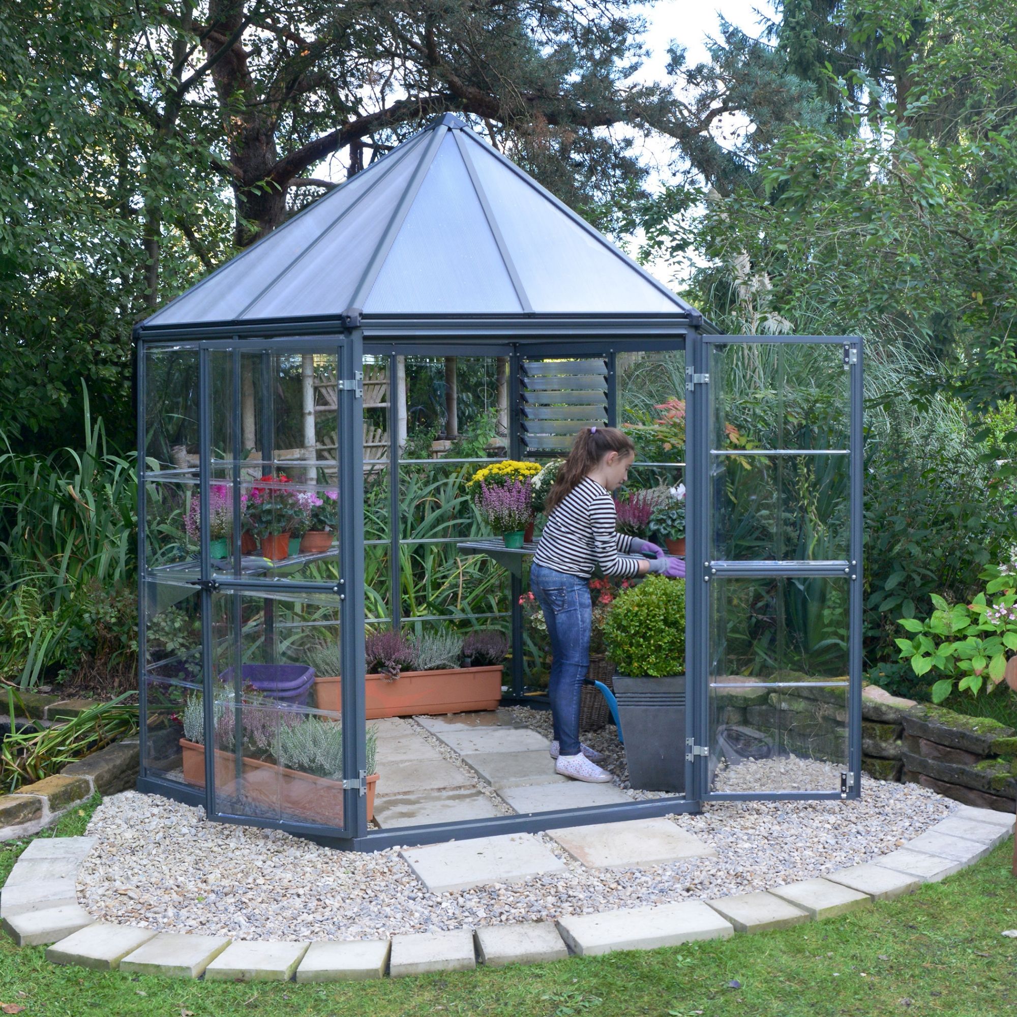 Palram - Canopia Oasis™ Grey 8x6 Greenhouse