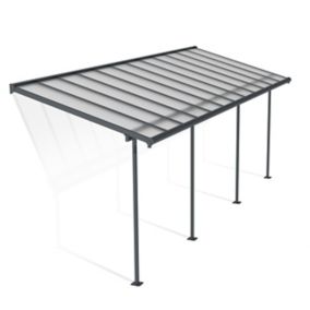 Palram - Canopia Sierra Grey Non-retractable Awning, (L)6.71m (H)3m (W)2.28m