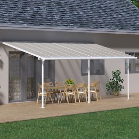 Palram - Canopia Sierra White Non-retractable Awning, (L)6.19m (H)3.05m (W)2.99m