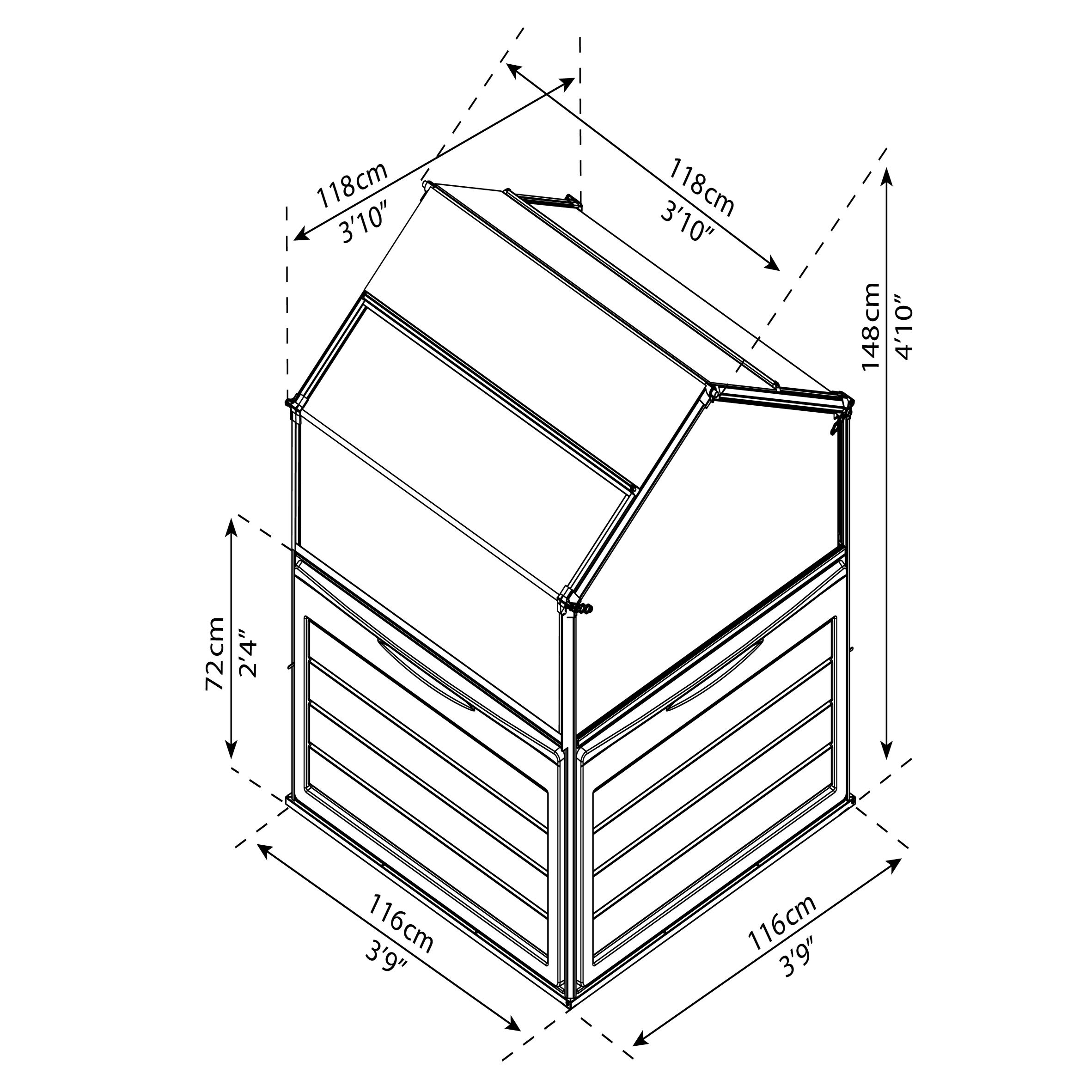Palram - Canopia Silver Greenhouse